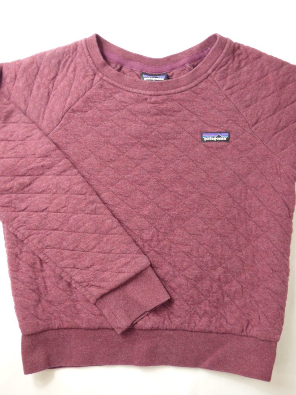 Patagonia Women's Red Quilted Crewneck Sweatshirt, Size XS